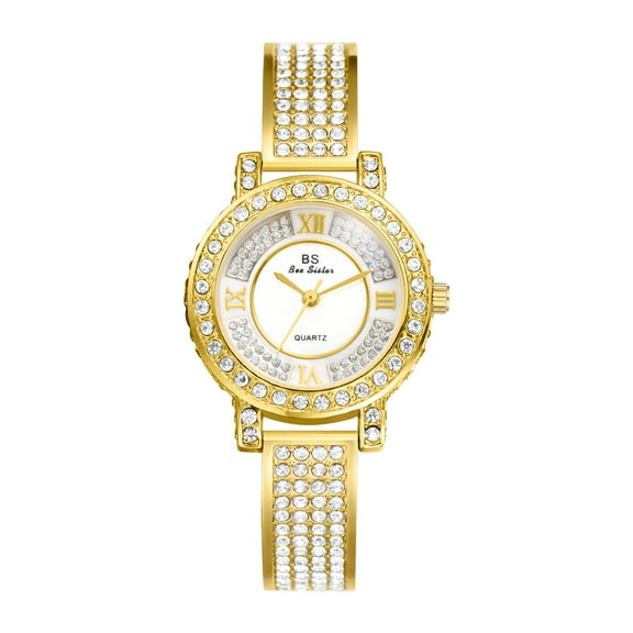 Avaner Women's Analog Quartz Watch: Rhinestone Decorated Wristwatch with Roman Numeral Scale and Stainless Steel Strap - Christmas Gift