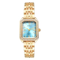 Avaner Women's Analog Quartz Watch: Stainless Steel Strap Elegant Ladies Bracelet Gold Square Wrist Watch - for Casual Business