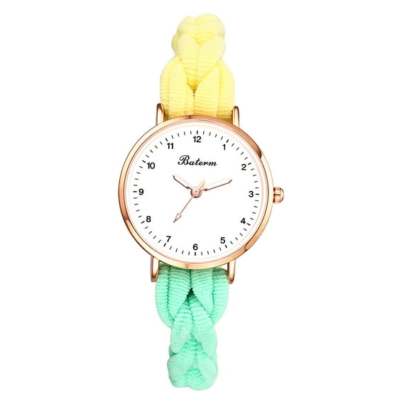 Avaner Women's Elastic Braided Watch: Ultra-Thin Lightweight Analog Quartz Bracelet Watches