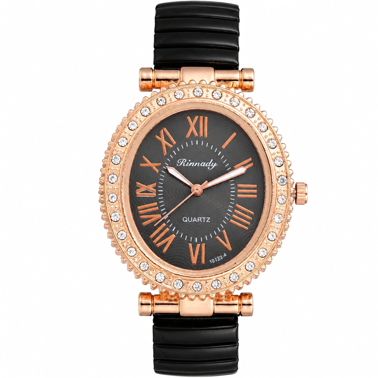 Avaner Women's Elastic Strap Watch: Roman Numerals Sunburst Dial ...