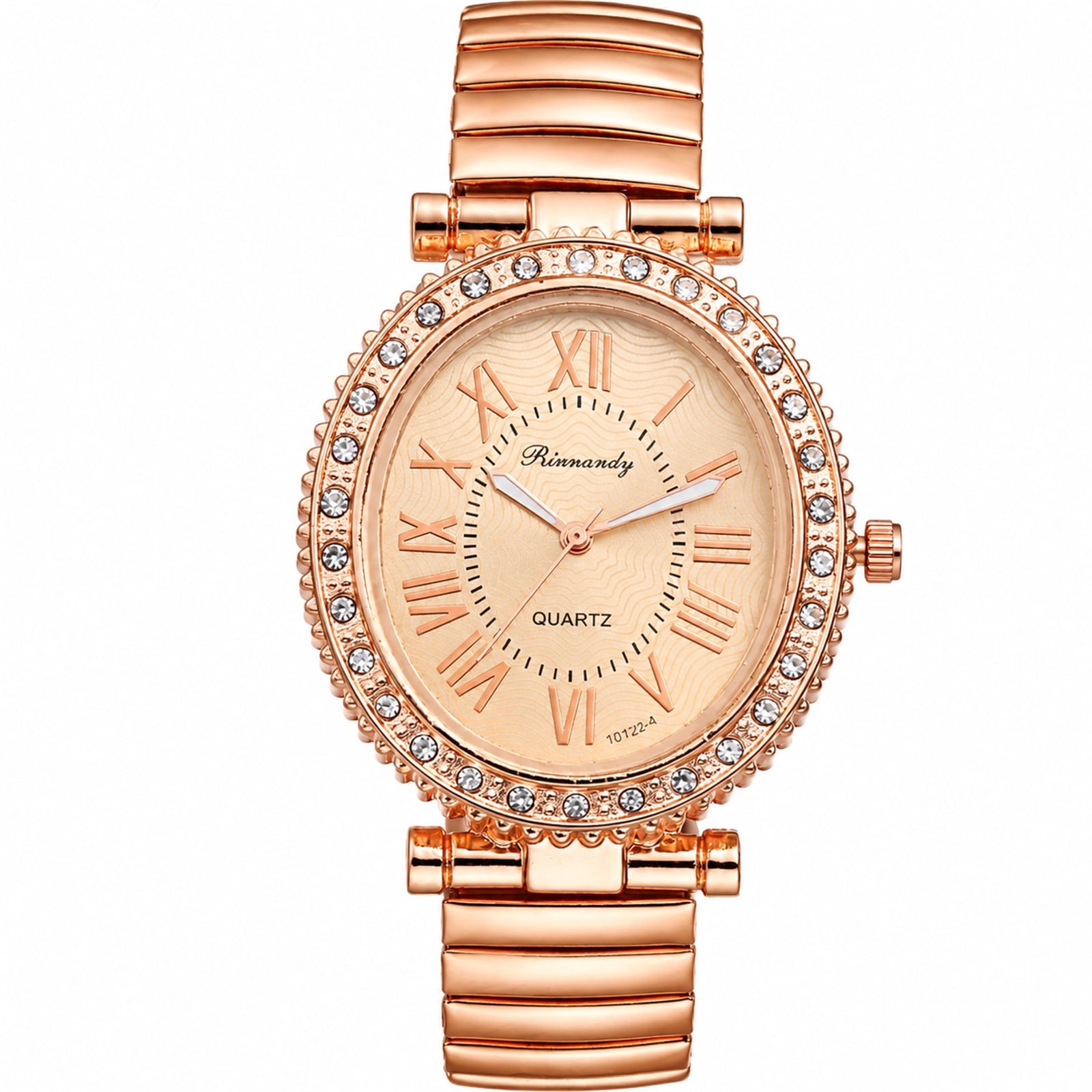 Avaner Women's Elastic Strap Watch: Roman Numerals Sunburst Dial ...