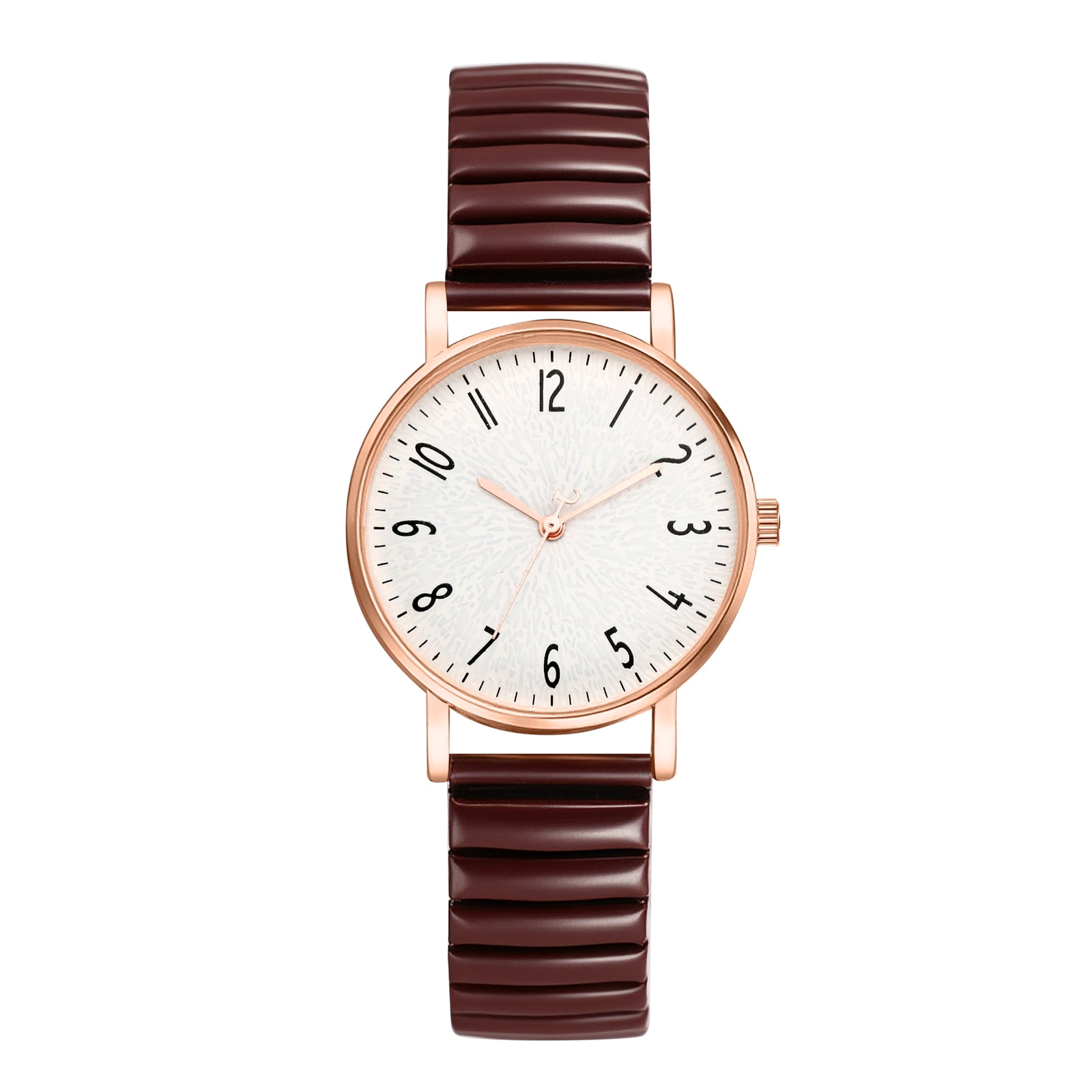 Women\'s Brown Analog Quartz Elastic Strap Arabic Numerals Waterproof Wrist Watch Oidea Women main image 4