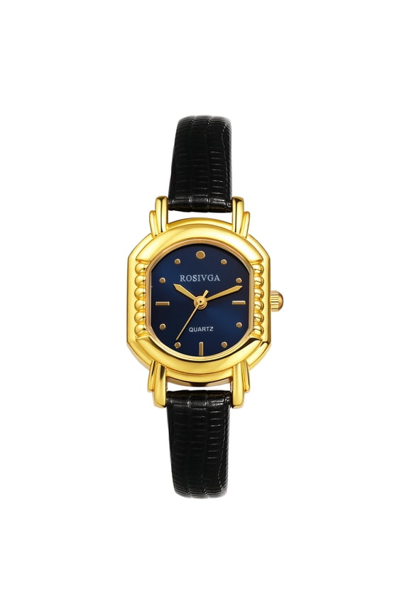 Women's PU Strap Watches: Classic Slim Strap Analog Quartz Ladies Elegant Square Wrist Watches