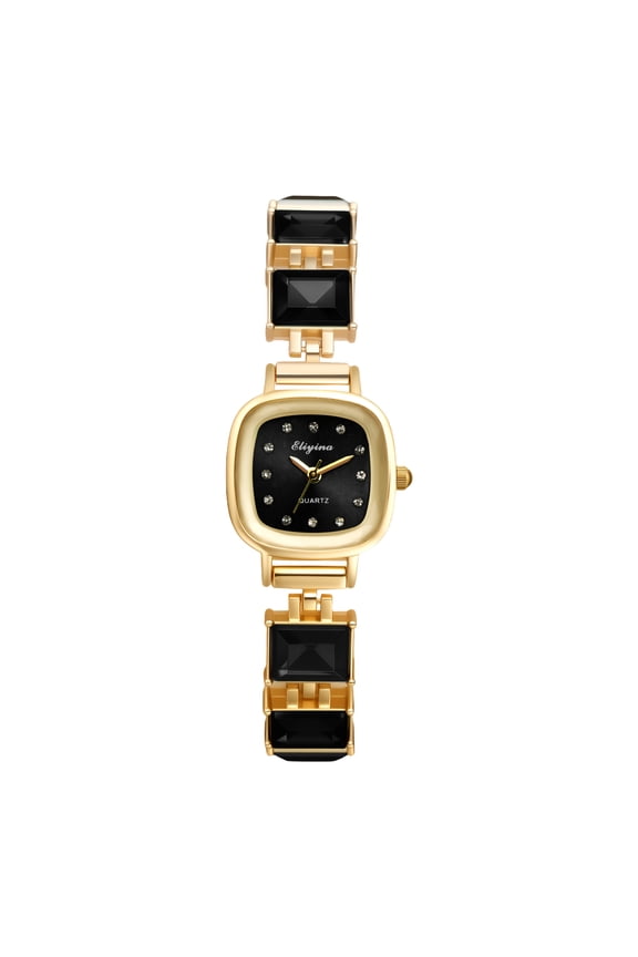 Women's Quartz Analog Watch: Elegant Compact Square Watch with Detachable Imitation Crystals Strap - Gift for Party, Banquet, Anniversary