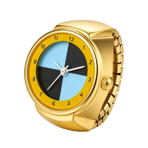 Avaner Women's Stretch Ring Watch: Elastic Stainless Steel Strap Color-blocked Dial Analog Quartz Wristwatch, Daily