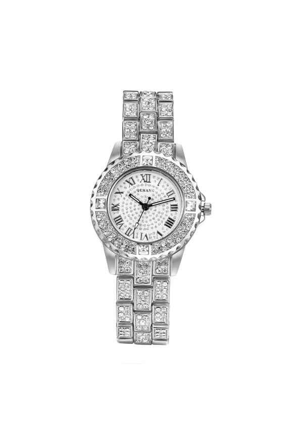 Women 's Ultra-Light Rhinestone Watch: Luxury Bar Scale Quartz Analog Watches for Women Wrist Watch Business Casual Dress Watch Iced Out Watch