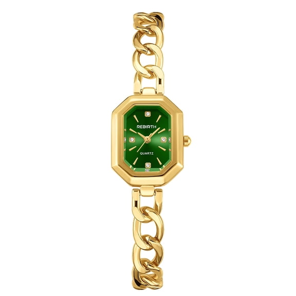 Avaner Women's Vintage Square Watch: Detachable Stainless Steel Band Bar Index Dial Mid Century Retro Analog Quartz Dress Wristwatch for Women