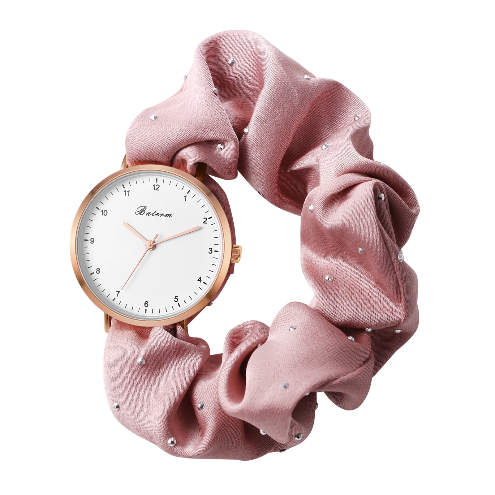 Unisex Pink Analog Quartz Stretch Band Elastic Stainless Steel Expansion Watch Womens Charm Stainless Steel Moon Star Pink Dial Quartz  main image 3