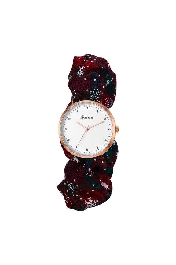 Womens Stretch Band Watches: Analog Quartz Elastic Watch Colorful Hair Tie Rope Expansion Band Wristwatch for Valentine's Day