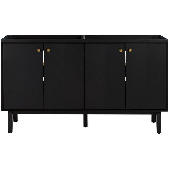 Avanity Adele-V60 Adele 60" Double Free Standing Vanity Cabinet Only - Black