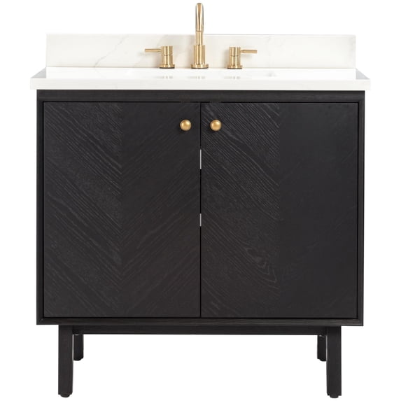 Avanity ADELE-VS37-BK Adele 36" Free Standing Single Basin Vanity Set - Black