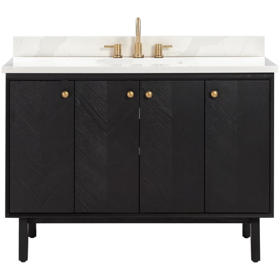 Avanity ADELE-VS49-BK Adele 48" Free Standing Single Basin Vanity Set - Black