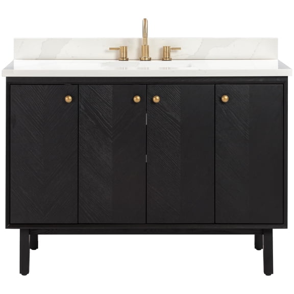 Avanity ADELE-VS49-BK Adele 48" Free Standing Single Basin Vanity Set - Black