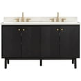 thumbnail image 1 of Avanity ADELE-VS61-BK Adele 60" Free Standing Double Basin Vanity Set - Black, 1 of 7