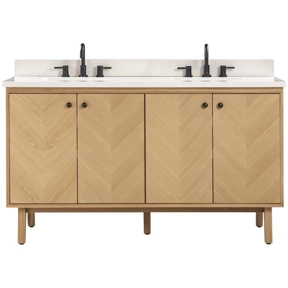 Avanity ADELE-VS61-NO Adele 60" Free Standing Double Basin Vanity Set - Wood