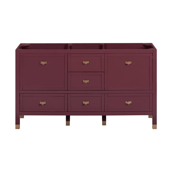 Avanity ALANA-V60-BR Alana 60" Double Free Standing Vanity Cabinet Only - Burgundy Red