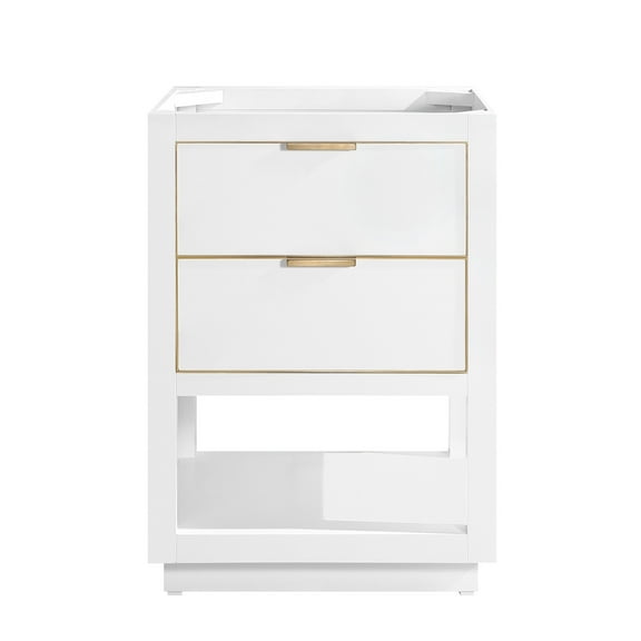 Avanity Allie-V24-G Allie 24" Single Free Standing Wood Vanity Cabinet Only - White