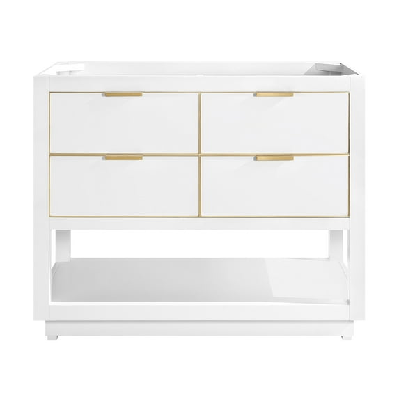 Avanity Allie-V42-G Allie 42" Single Free Standing Wood Vanity Cabinet Only - White