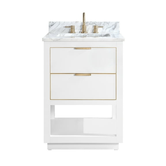 Avanity Allie-Vs25-G-C Allie 24" Free Standing Single Basin Vanity Set - White
