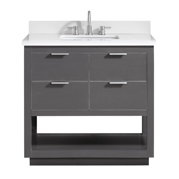Avanity Allie-Vs37 Allie 37" Free Standing Single Basin Vanity Set - Grey