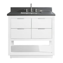 Avanity Allie-Vs37-S-Gq Allie 36" Free Standing Single Basin Vanity Set - White