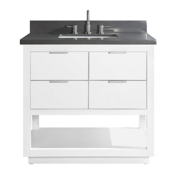 Avanity Allie-Vs37-S-Gq Allie 36" Free Standing Single Basin Vanity Set - White