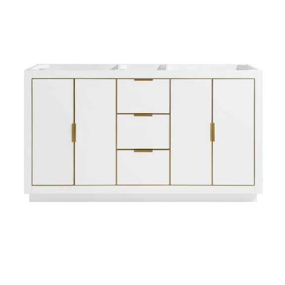 Avanity Austen-V60-G Austen 60" Double Free Standing Wood Vanity Cabinet Only - White