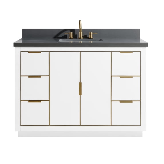 Avanity Austen-Vs49-G-Gq Austen 48" Free Standing Single Basin Vanity Set - White