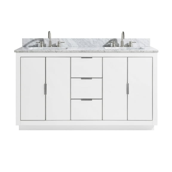 Avanity Austen-Vs61-S-C Austen 60" Free Standing Double Basin Vanity Set - White