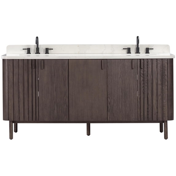Avanity BLAKELY-VS73-BO Blakely 72" Free Standing Double Basin Vanity Set - Brown Oak