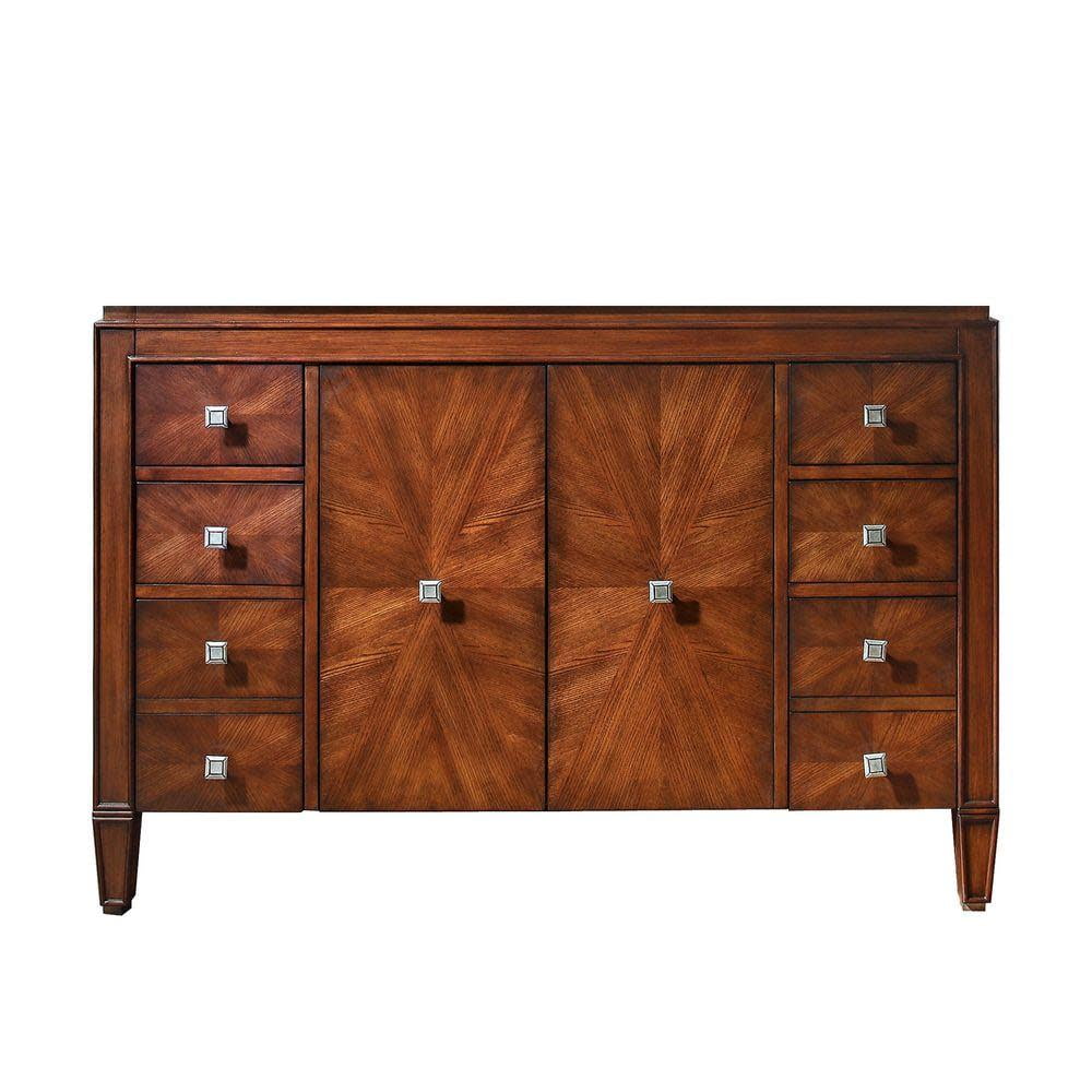 Brentwood 49" Walnut Solid Wood Freestanding Vanity Cabinet
