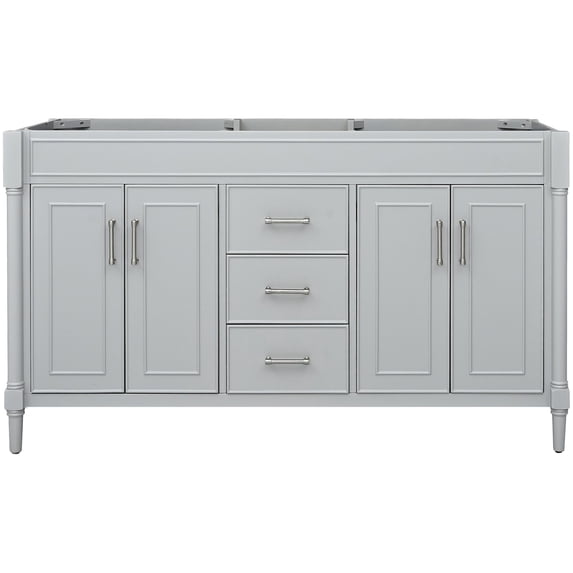 Avanity BRISTOL-V60-LG Bristol 60" Double Free Standing Vanity Cabinet Only - Grey