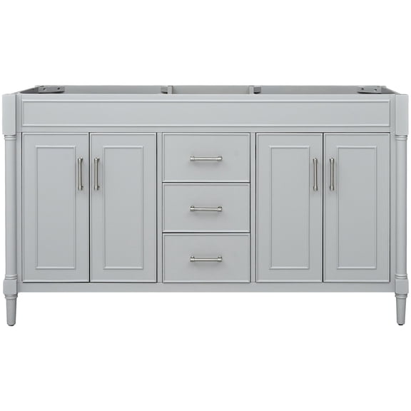 Avanity BRISTOL-V60-LG Bristol 60" Double Free Standing Vanity Cabinet Only - Grey