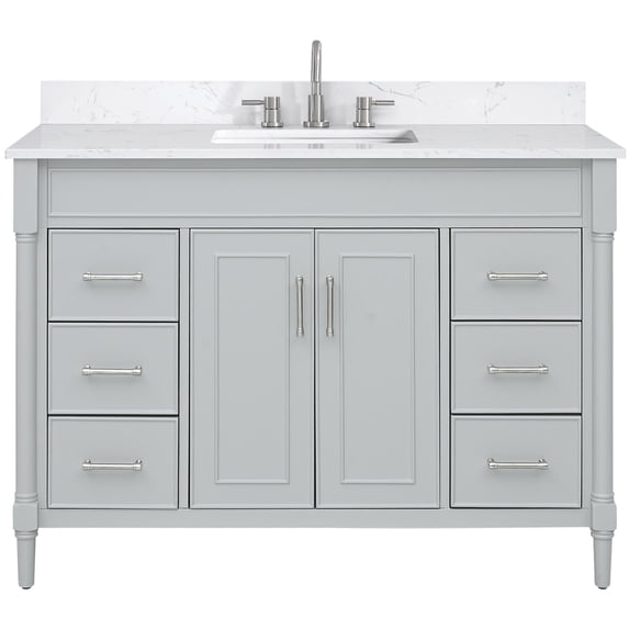 Avanity BRISTOL-VS49-LG-E Bristol 48" Free Standing Single Basin Vanity Set - Grey