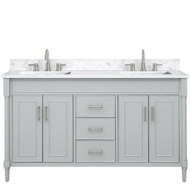 Avanity Bristol-Vs61-E Bristol 60" Free Standing Double Basin Vanity Set - Grey