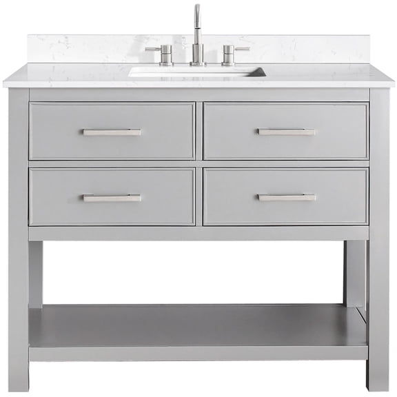 Avanity BROOKS-VS43-CG-E Brooks 42" Free Standing Single Basin Vanity Set - Grey
