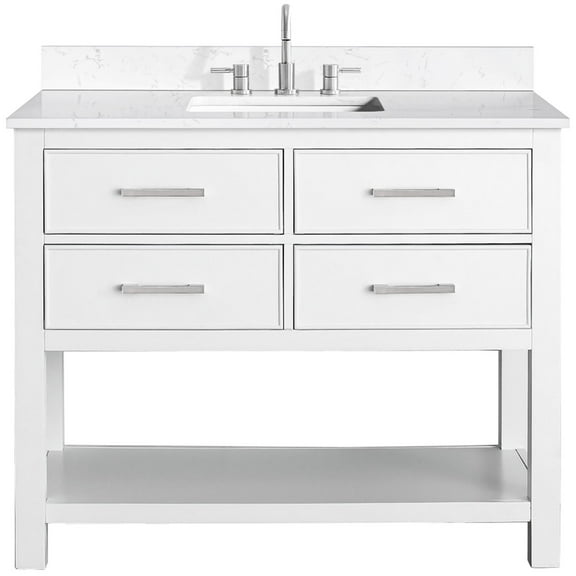 Avanity Brooks-Vs43-E Brooks 42" Free Standing Single Basin Vanity Set - White