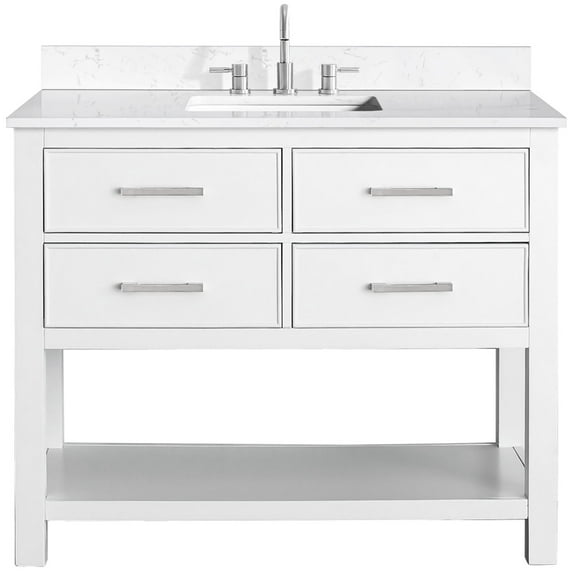 Avanity Brooks-Vs43-E Brooks 42" Free Standing Single Basin Vanity Set - White