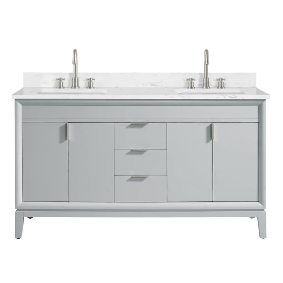 Avanity Emma-Vs61-E Emma 60" Free Standing Double Basin Vanity Set - Grey