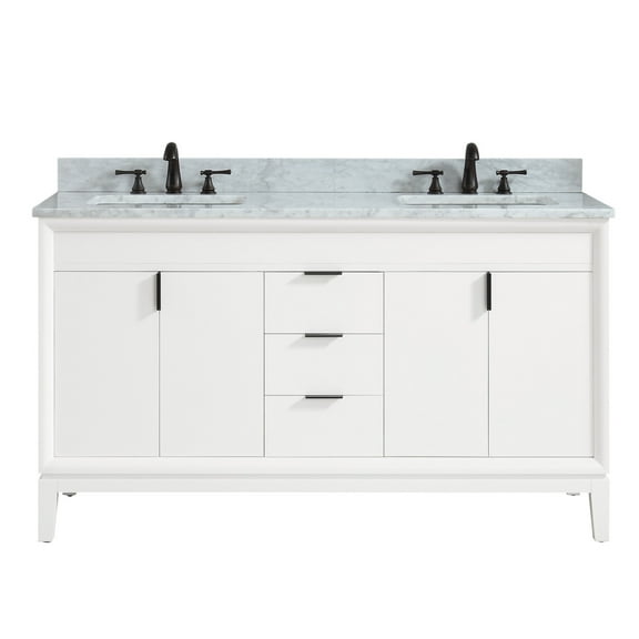 Avanity Emma-Vs61 Emma 61" Free Standing Double Basin Vanity Set - White