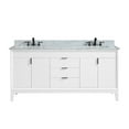thumbnail image 1 of Avanity EMMA-VS73-WT-C Emma 73" Free Standing Double Basin Vanity Set - White, 1 of 5