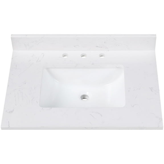 Avanity Eut25-Rs 25" Engineered Stone Vanity Top - Cala White