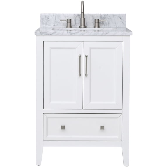 Avanity EVERETTE-VS25-WT-C Everette 24" Free Standing Single Basin Vanity Set - White
