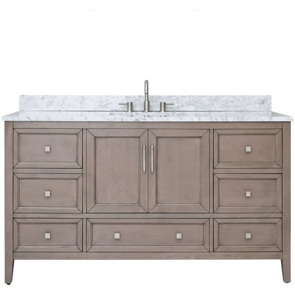 Avanity Everette-Vs61-Wd-C Everette 60" Free Standing Single Basin Vanity Set - MultiColor