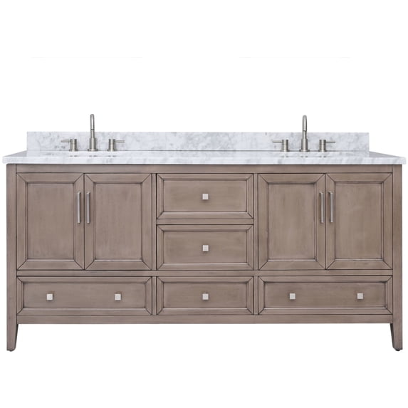 Avanity EVERETTE-VS73-WD-C Everette 72" Free Standing Double Basin Vanity Set - MultiColor