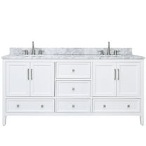 Avanity Everette-Vs73-Wt-C Everette 72" Free Standing Double Basin Vanity Set - White