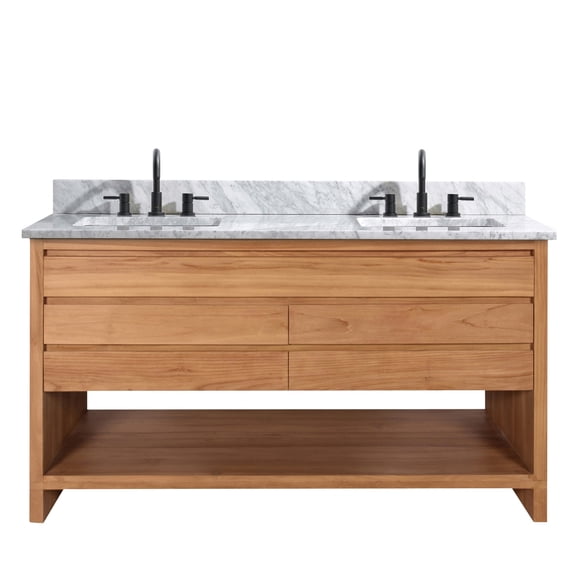 Avanity KAI-VS61-NT Kai 60" Free Standing Double Basin Vanity Set - Wood
