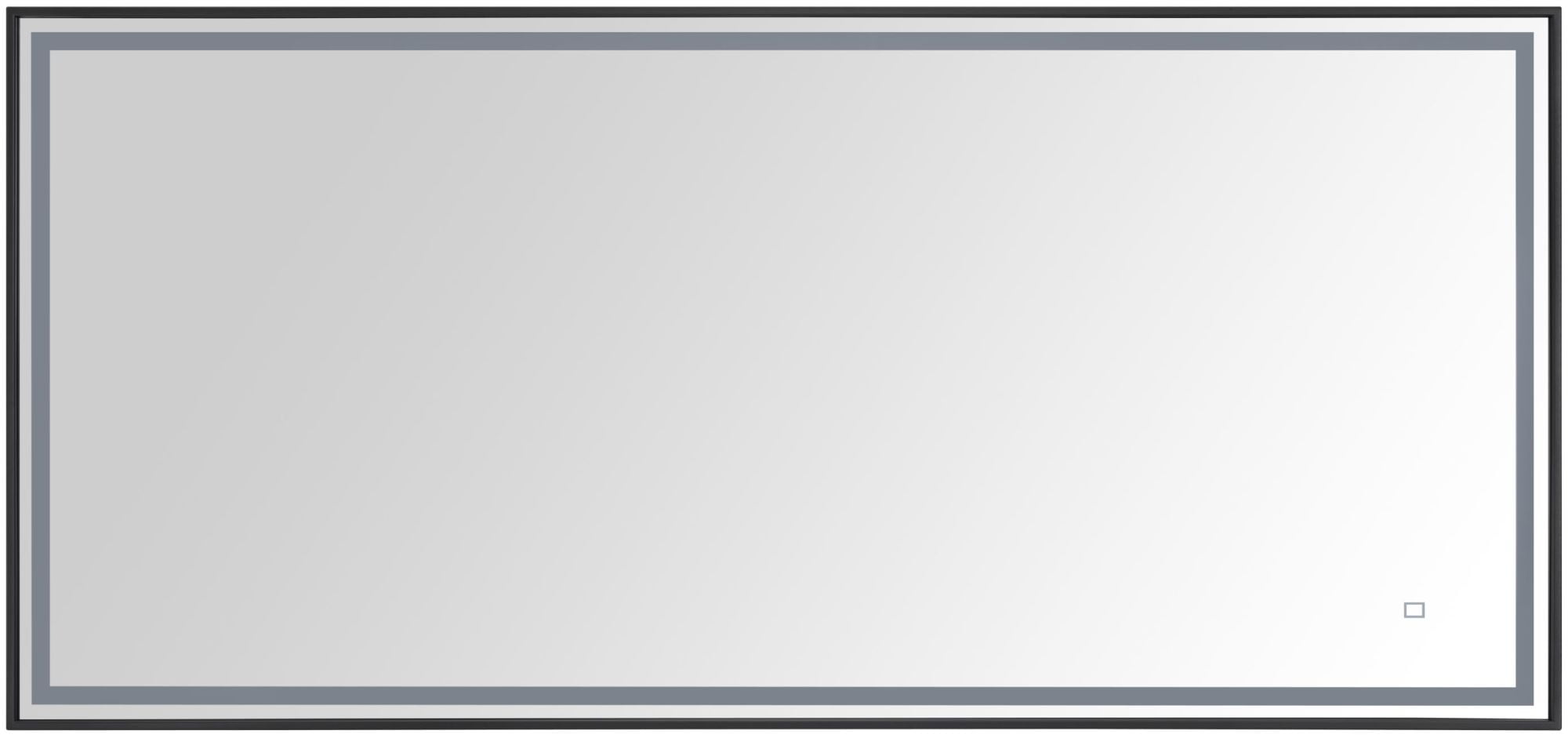 Large Gold Rectangular LED Bathroom Mirror