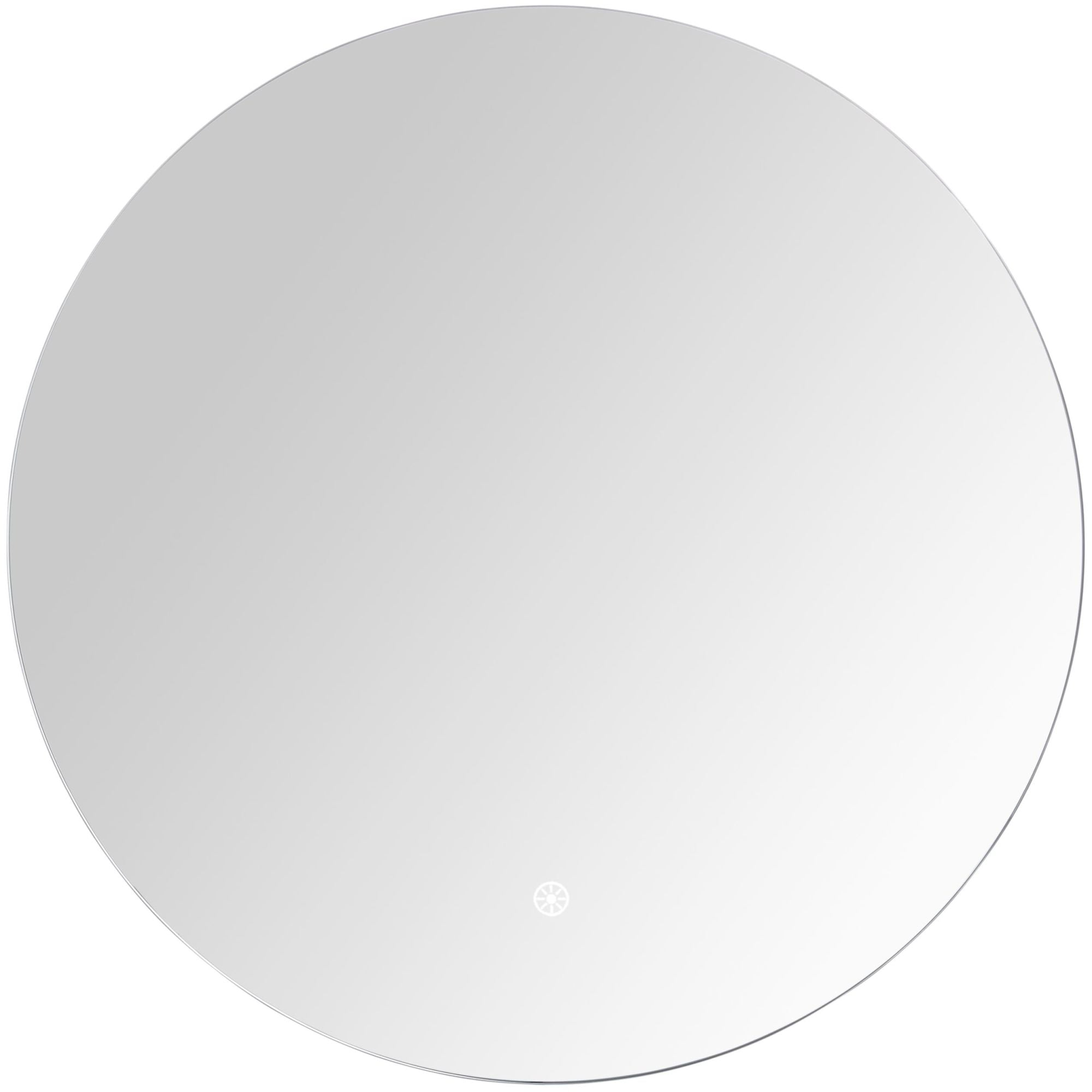 30-Inch Round Frameless LED Bathroom Vanity Mirror