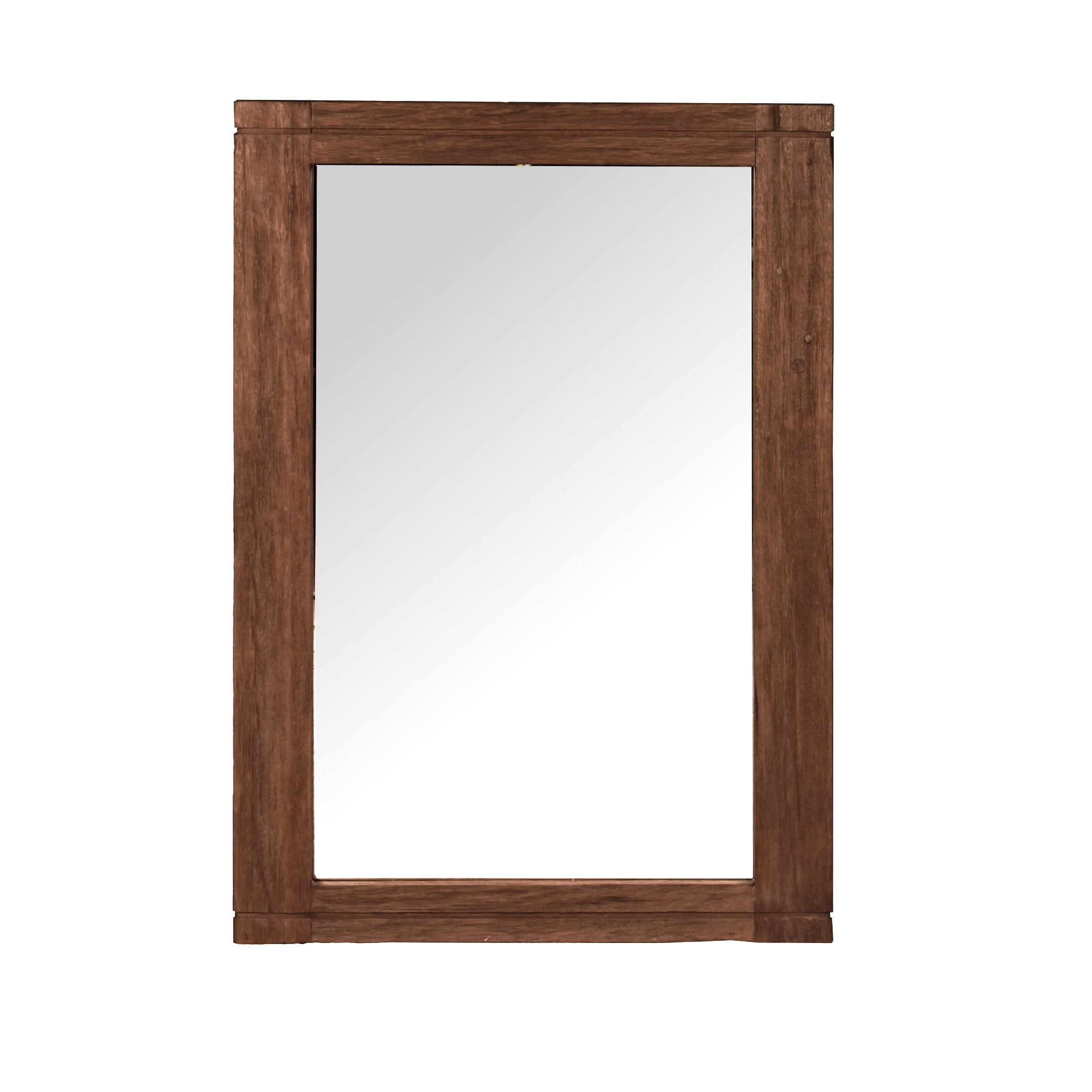 Kai & Kayden Reclaimed Brown Wood 34"x24" Traditional Mirror